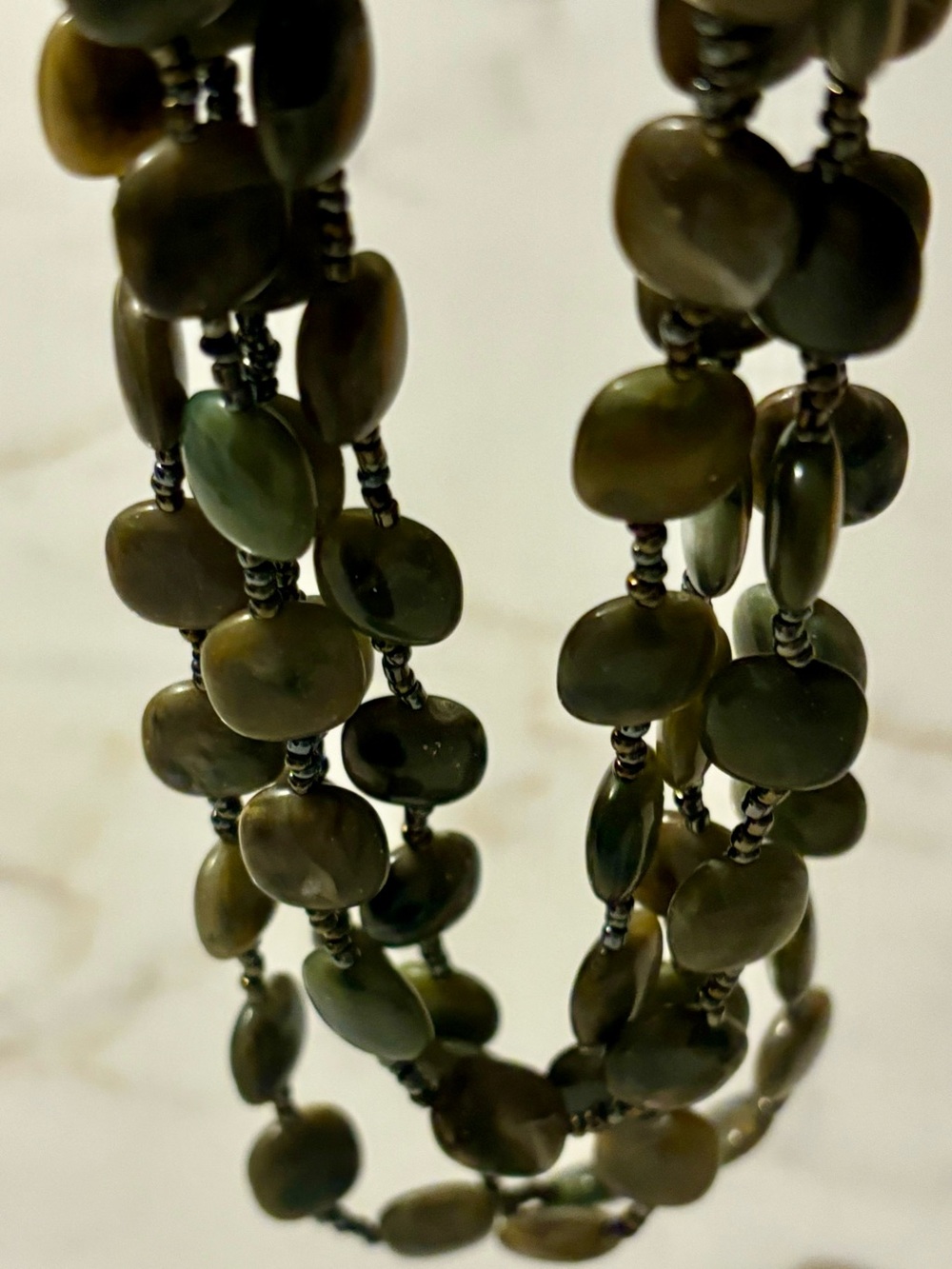 Multi-Strand Neutral Beaded Necklace - Picture 5 of 6